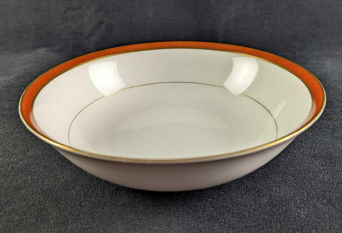 Retired Bordure Rouge By Fitz & Floyd 9" Round Vegetable Bowl (1 of 7)