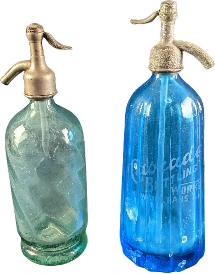 Vintage Cascade Bottling & Green Glass Seltzer Bottle Auction
