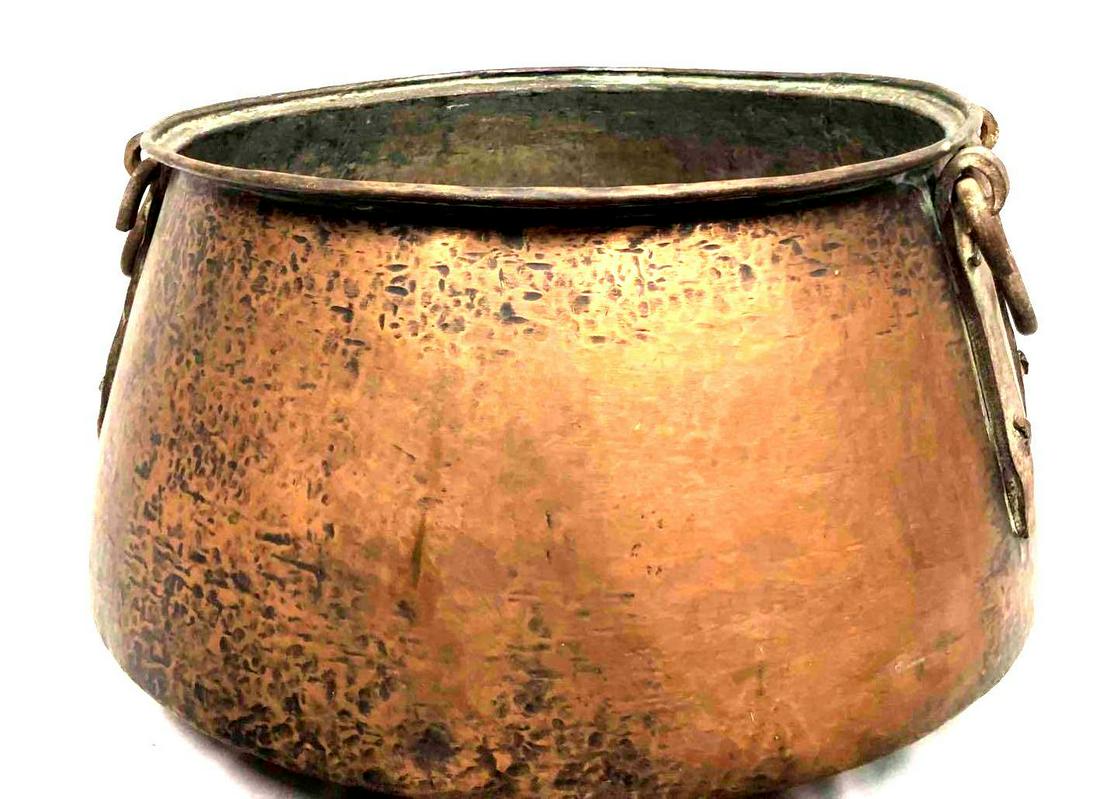 Large Vintage Copper Cauldron Auction