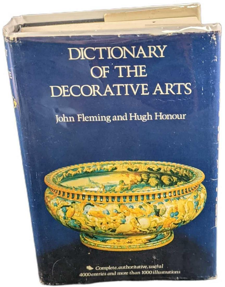 Dictionary Of The Decorative Arts Hardcover: Dictionary Of The Decorative Arts By John Fleming And Hugh Honour. Was published by Harper & Row Publishers (New York) in 1977. First US Edition. Is approx 6 1/2" x 2" x 9 1/2" and it 