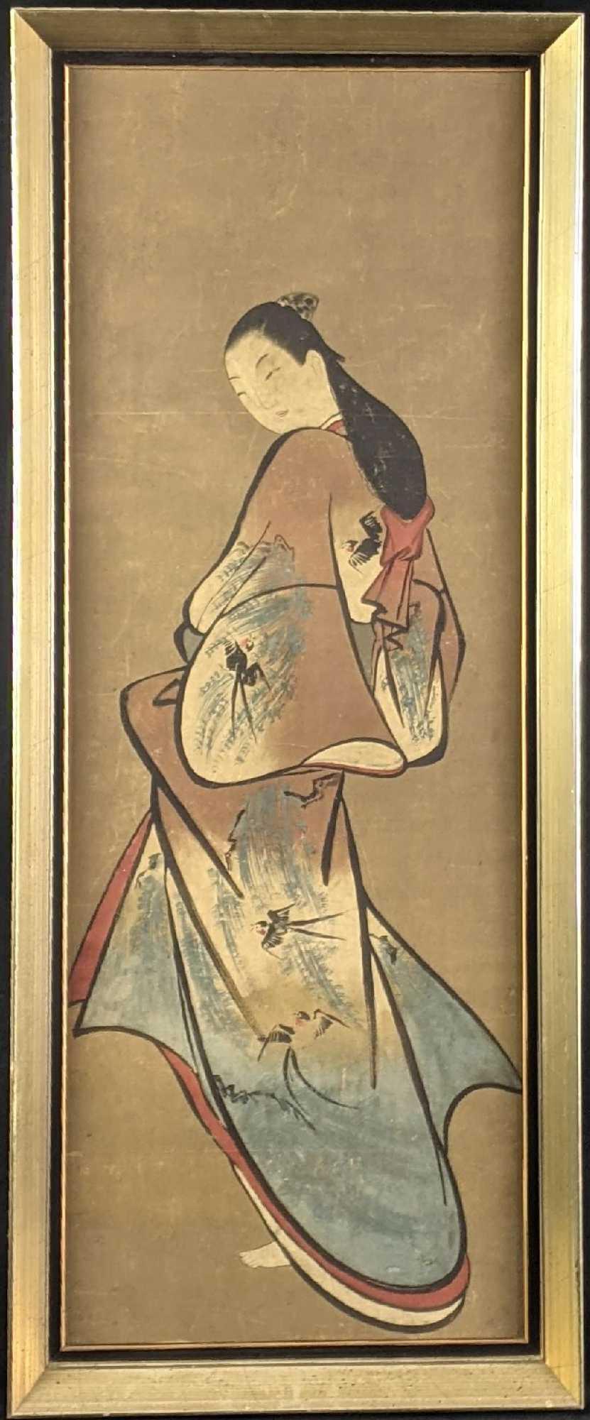 Vintage Art Print Geisha Japanese Art Auction
