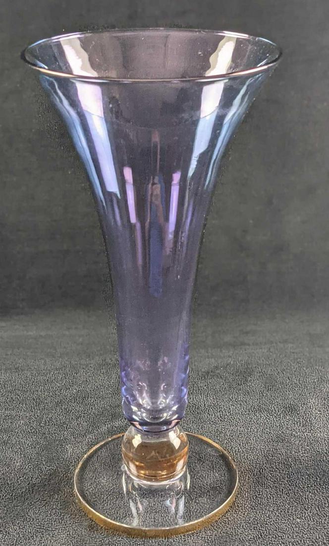 Vintage Glass Trumpet Vase Auction