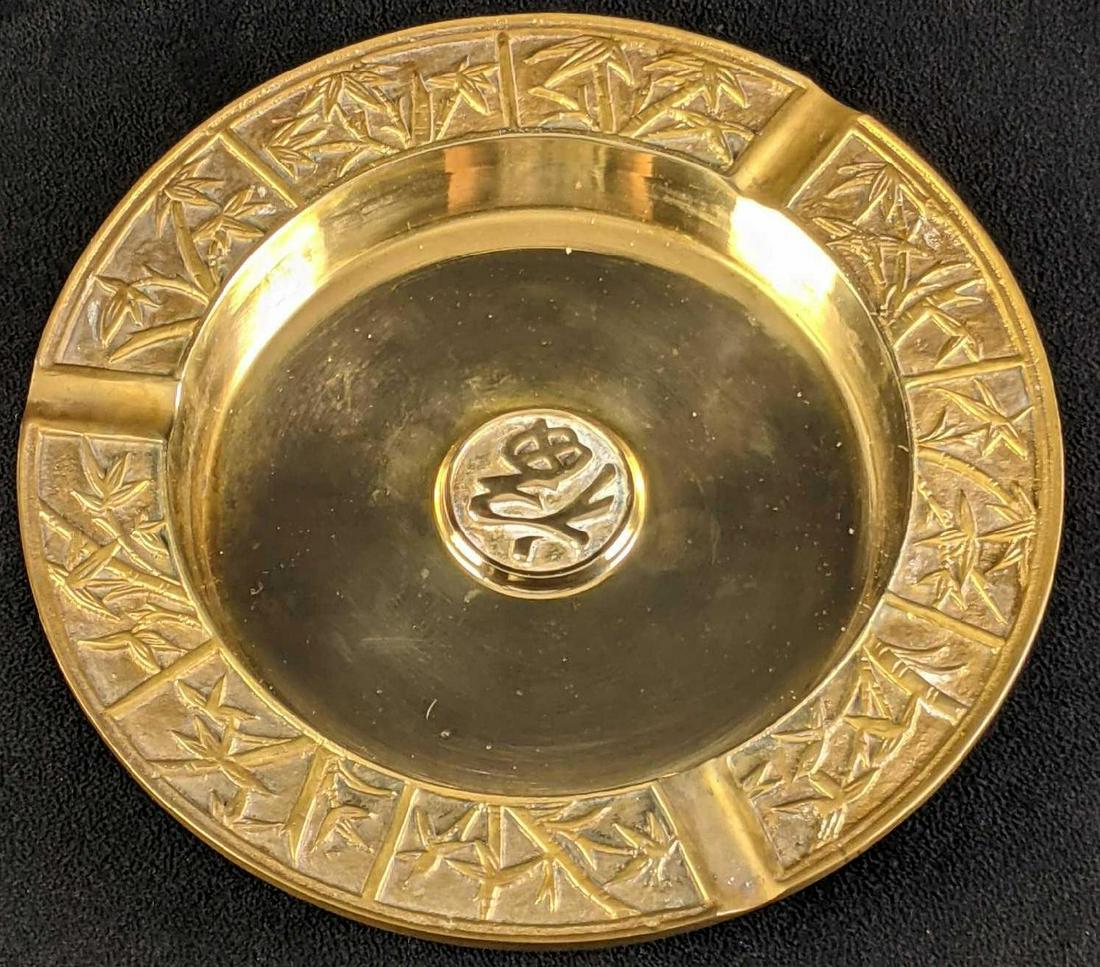 Solid Brass Ash Tray with Patina (1 of 6)