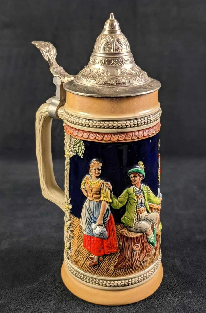 Gerz Original Gerzit German Beer Stein With Lid Auction