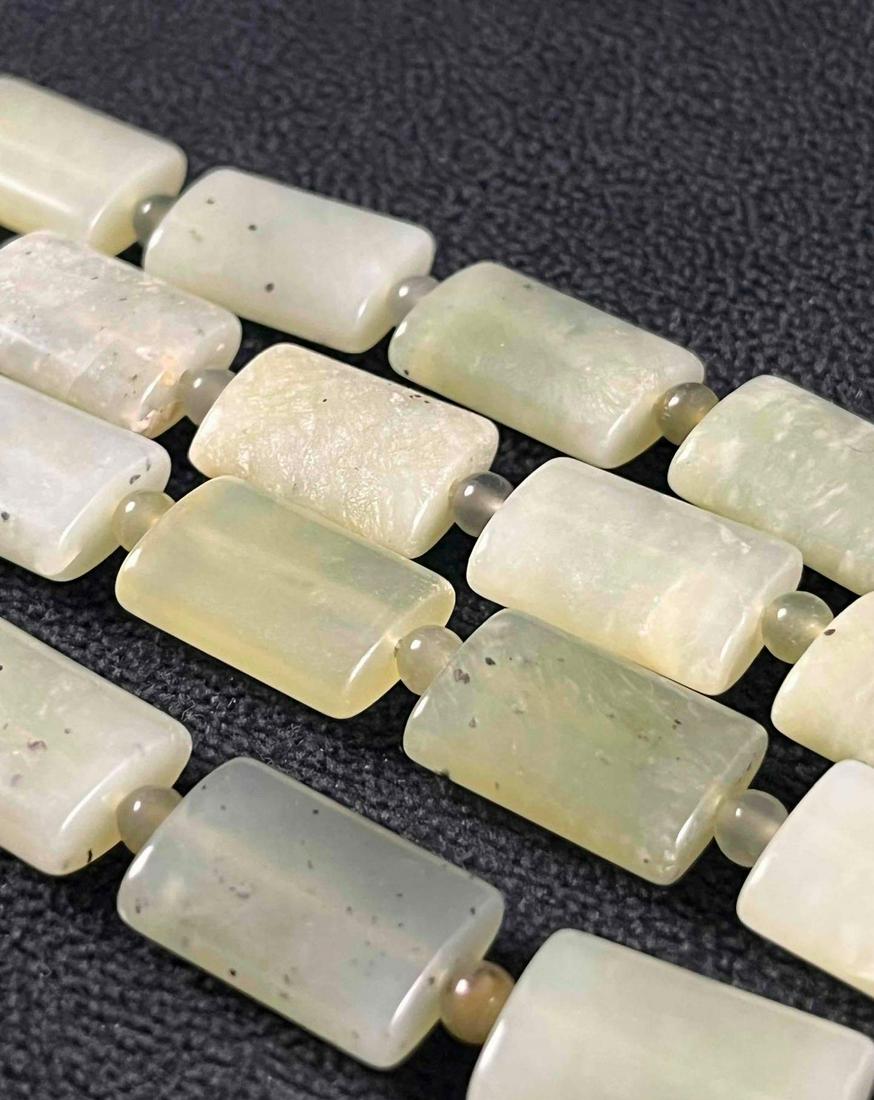 New Jade Serpentine Green New Jade Beads (1 of 5)