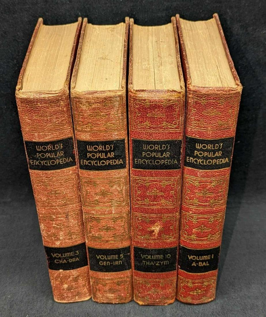 4 Volumes Incomplete World's Popular Encyclopedia (1 of 11)