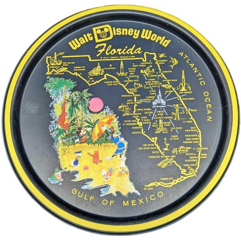 Vintage Florida Disney World  Black Metal Serving Tray (1 of 3)