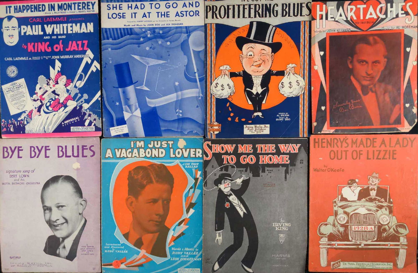 Eight Vintage Sheet Music Fox Trot Jazz B (1 of 10)