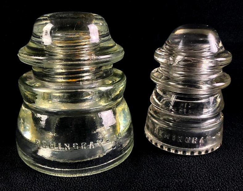 Two Antique Glass Telephone Insulators (1 of 4)