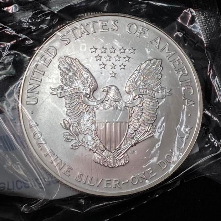 .999 Fine Silver 2000 US Mint Silver Eagle (1 of 2)