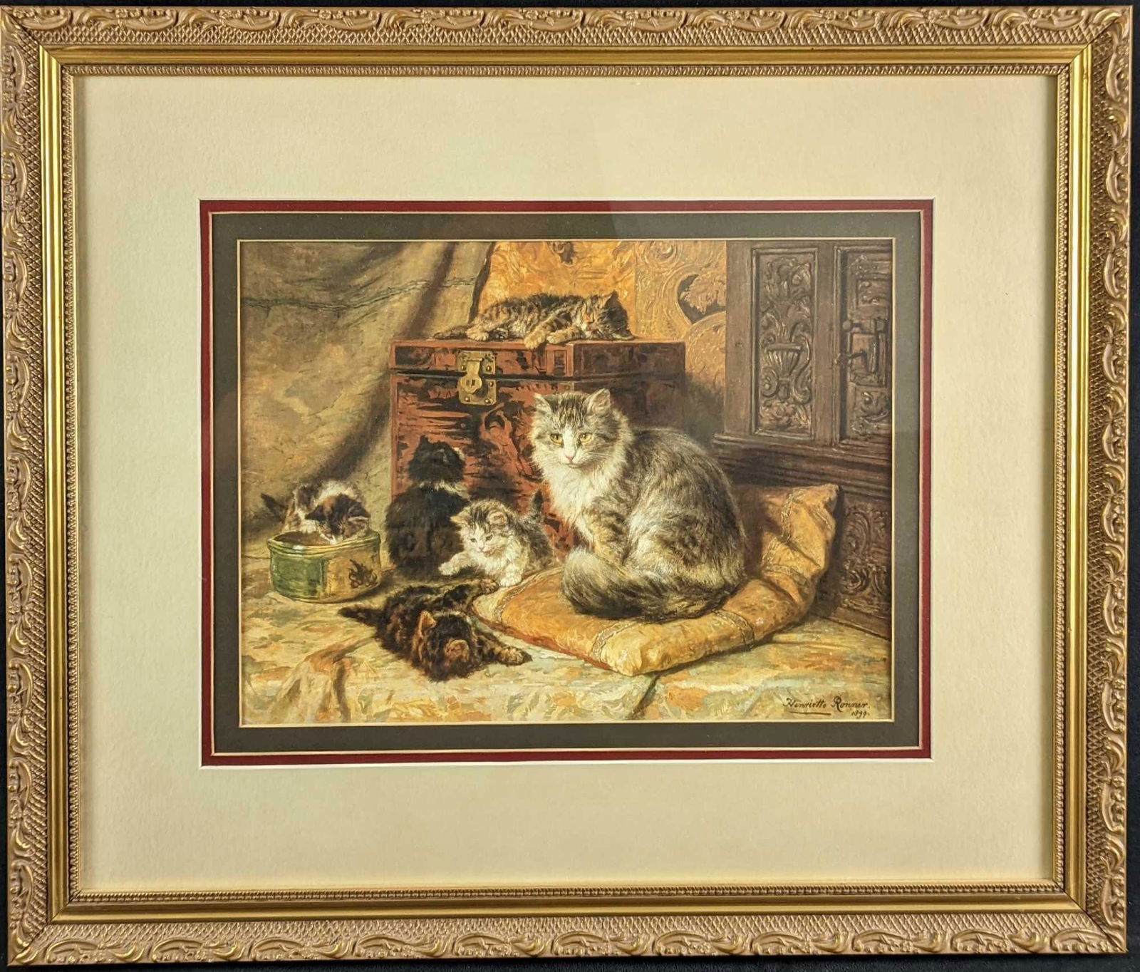 JB Framed Henriette Ronner Kittens At Play Print (1 of 5)