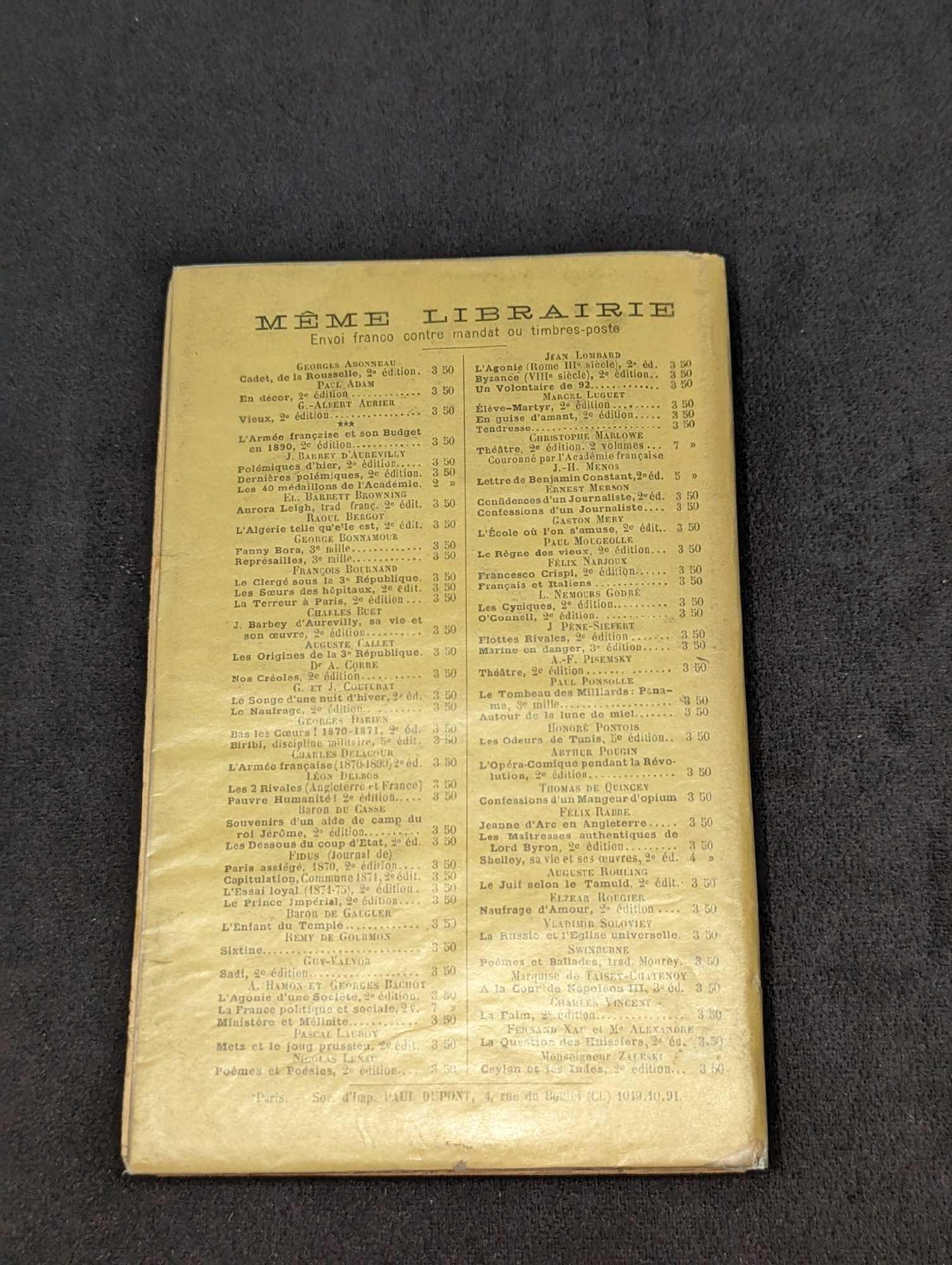 Souvenirs Militaires et Financiers Softcover Book (1 of 8)