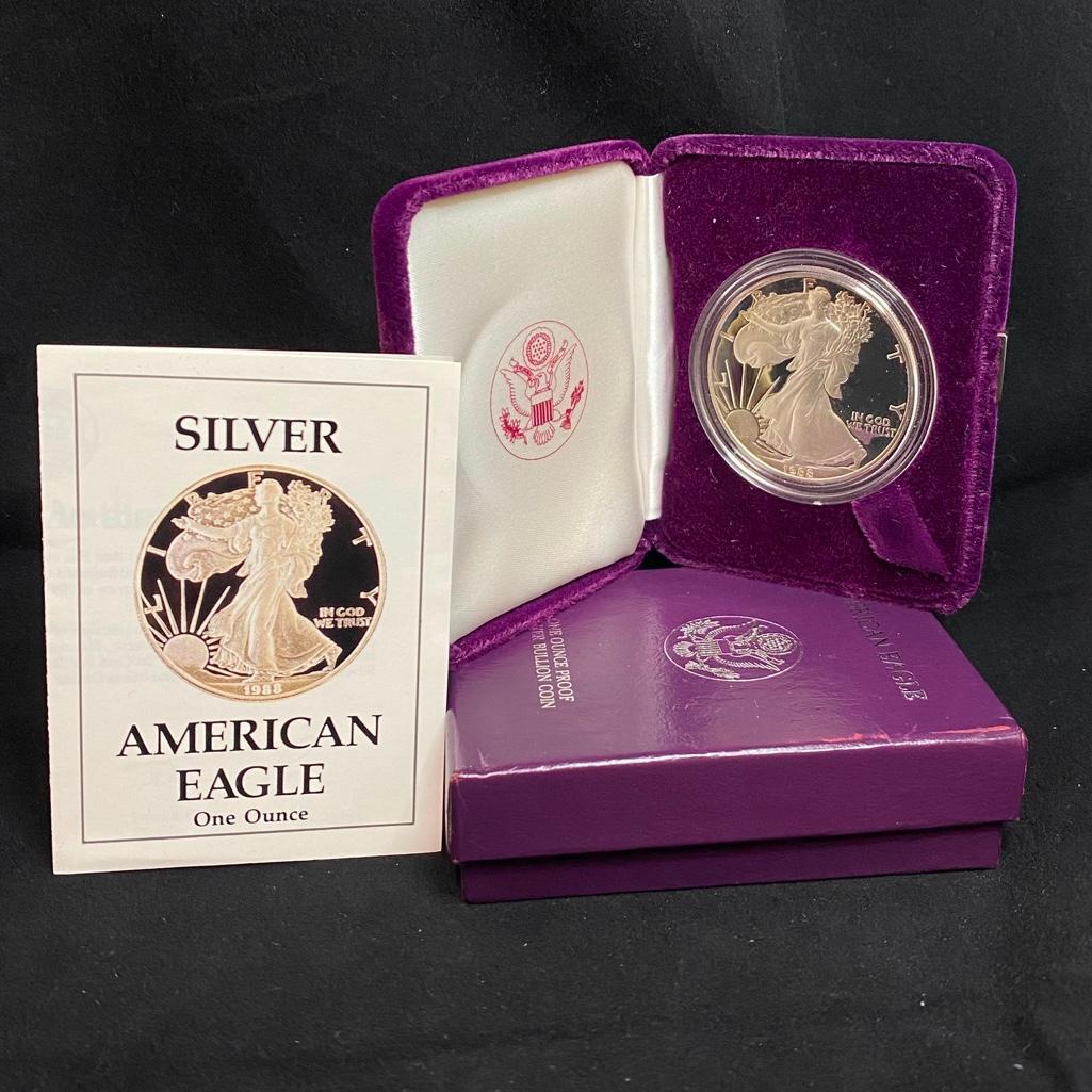 1988 SF Silver Eagle Proof, Box & Papers (1 of 3)
