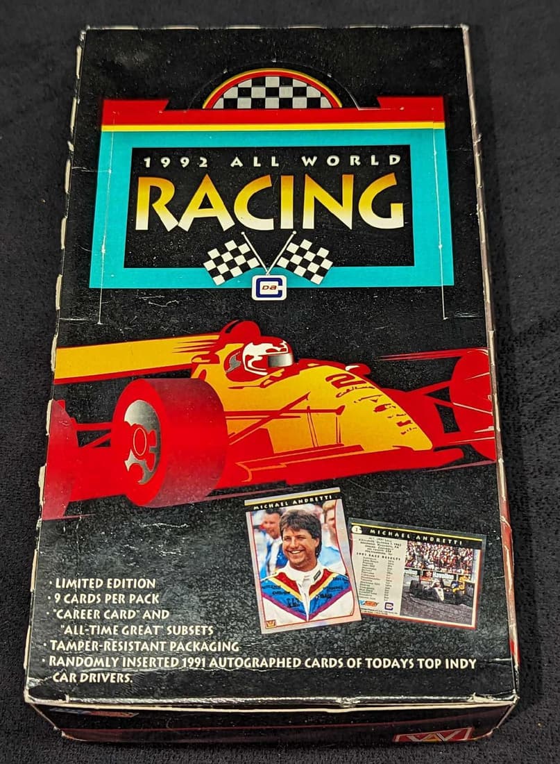 36 Packs Of 1992 All World Racing Trading Cards Auction