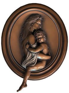 Bill Mack "Cherish" Alto Relief Wall Sculpture: Bill Mack "Cherish" Alto Relief Wall Sculpture Cherish is a sculpture made of bonded bronze by renown sculptor Bill Mack. It shows a woman holding a baby. This piece was created in 2001, and