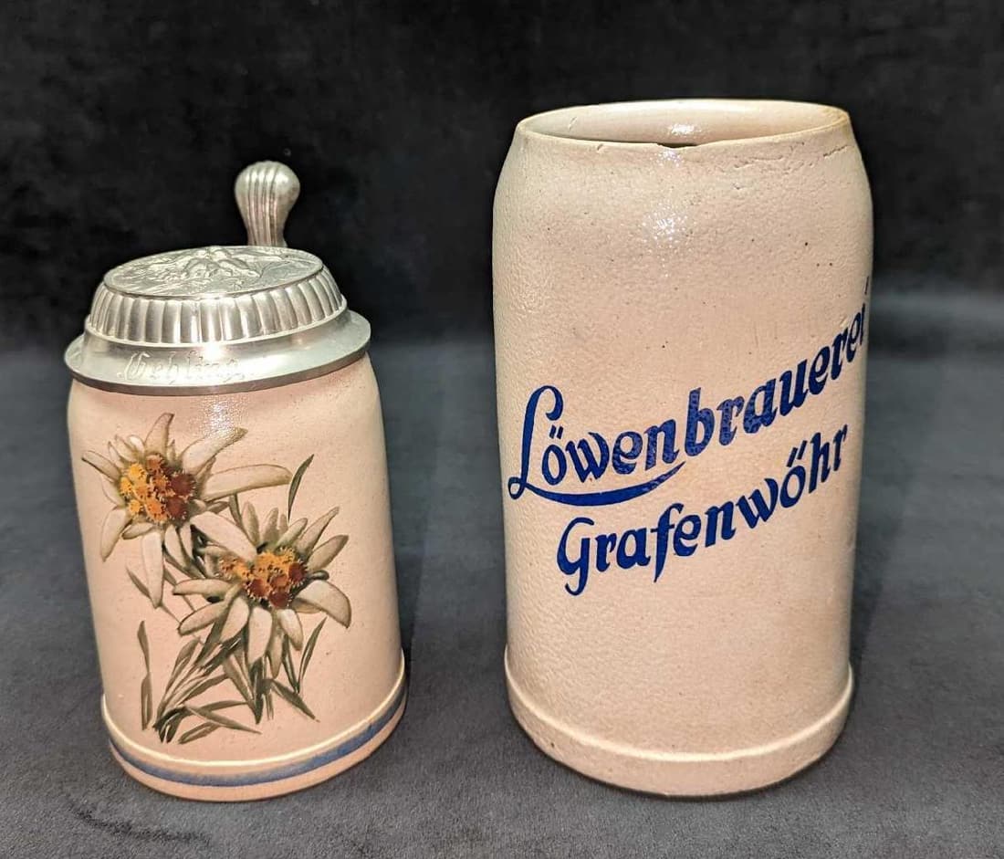 2 Vintage German Ceramic Steins (1 of 8)