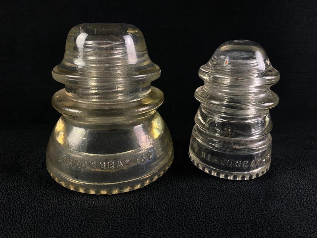 Two Antique Glass Telephone Insulators (1 of 5)