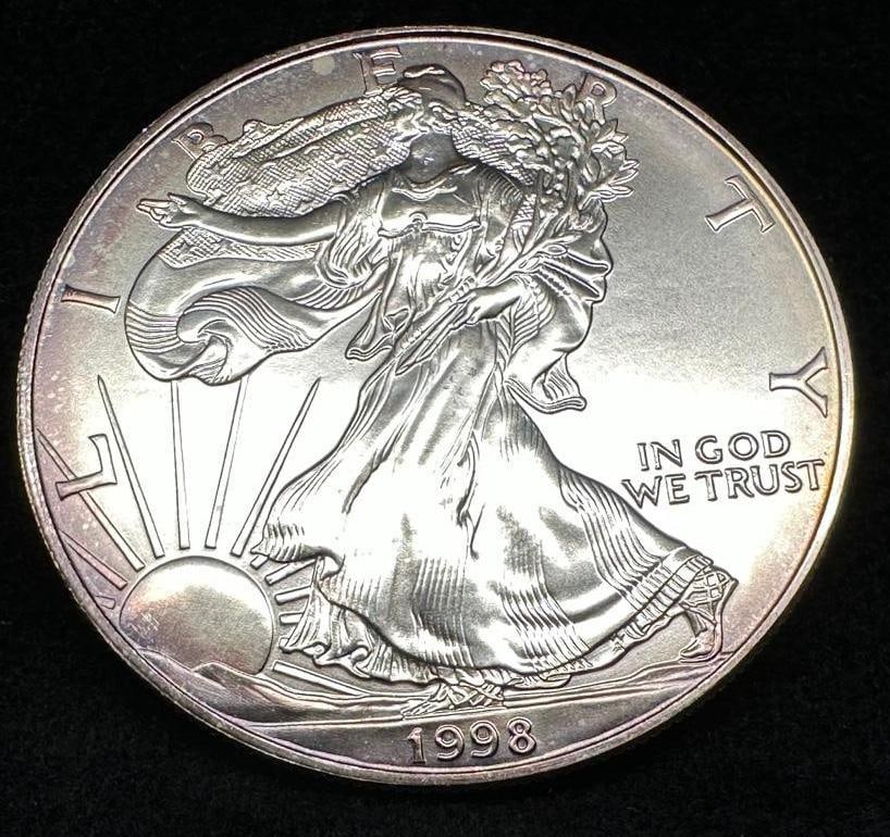 1998 US Mint .999 Fine Silver Eagle (1 of 2)