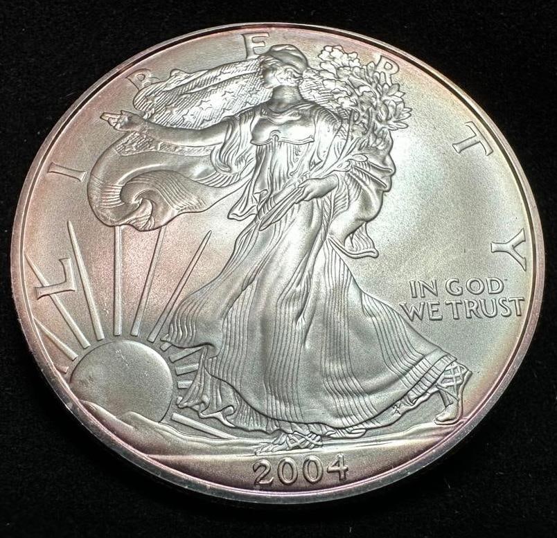 2004 US Mint .999 Fine Silver Eagle (1 of 2)