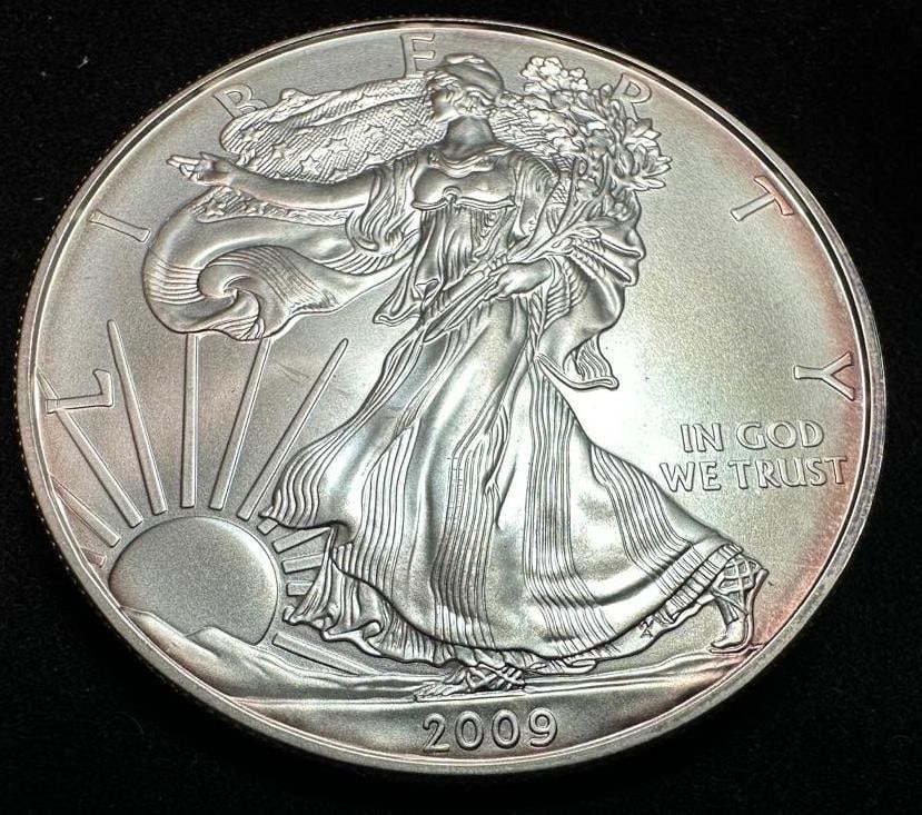 2009 US Mint .999 Fine Silver Eagle (1 of 2)