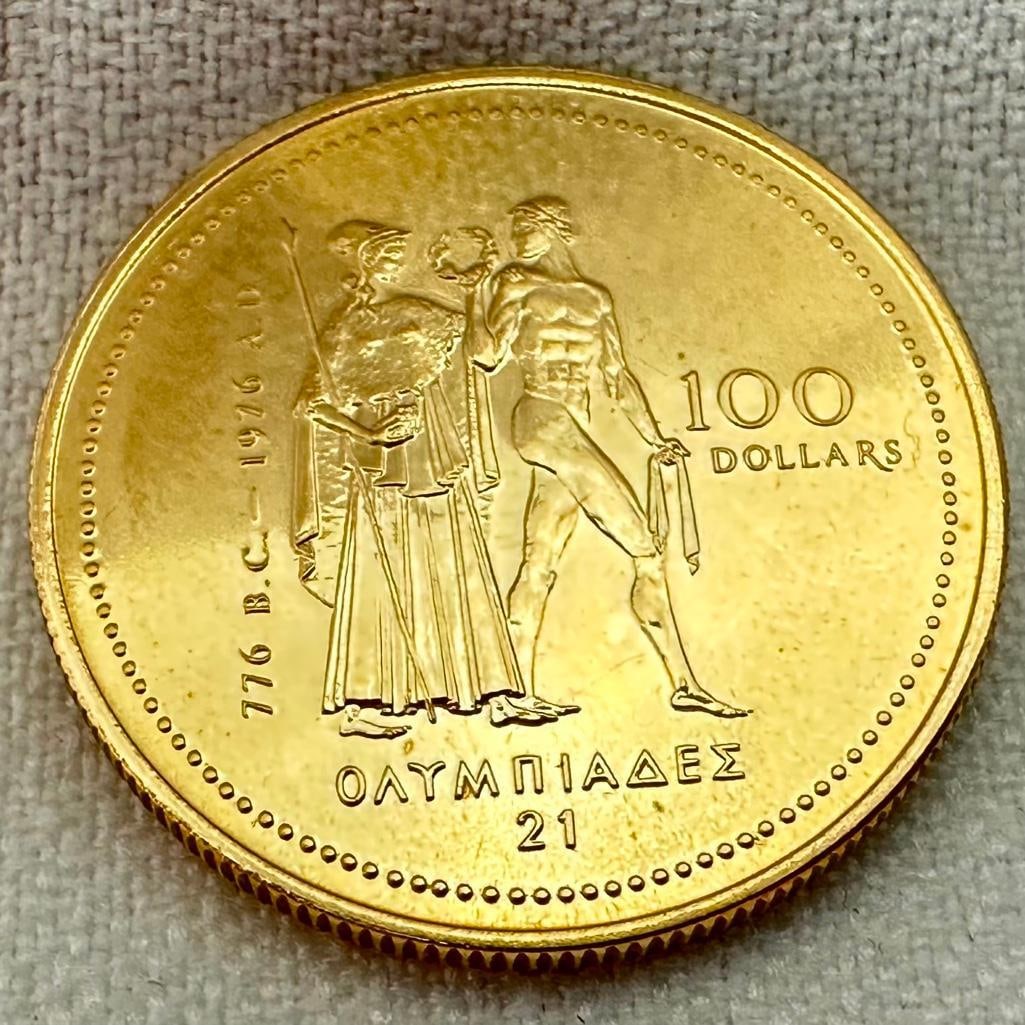 1976 Canada Montreal Olympics 14k Gold Coin: These coins have been tested and researched to the best of our ability prior to listing. Please view photos, as they are a part of the condition. DETAILS: Metal - 14k Gold (.5833) Tested - Yes Size - 
