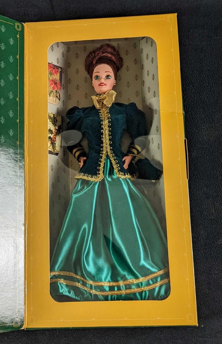 Yuletide Romance Barbie Doll Special Edition: Yuletide Romance Barbie Doll Special Edition. This was produced with Hallmark and is the third of the series. The doll comes in its original box which is approx 7" x 2 1/2" x 13 1/2" and i
