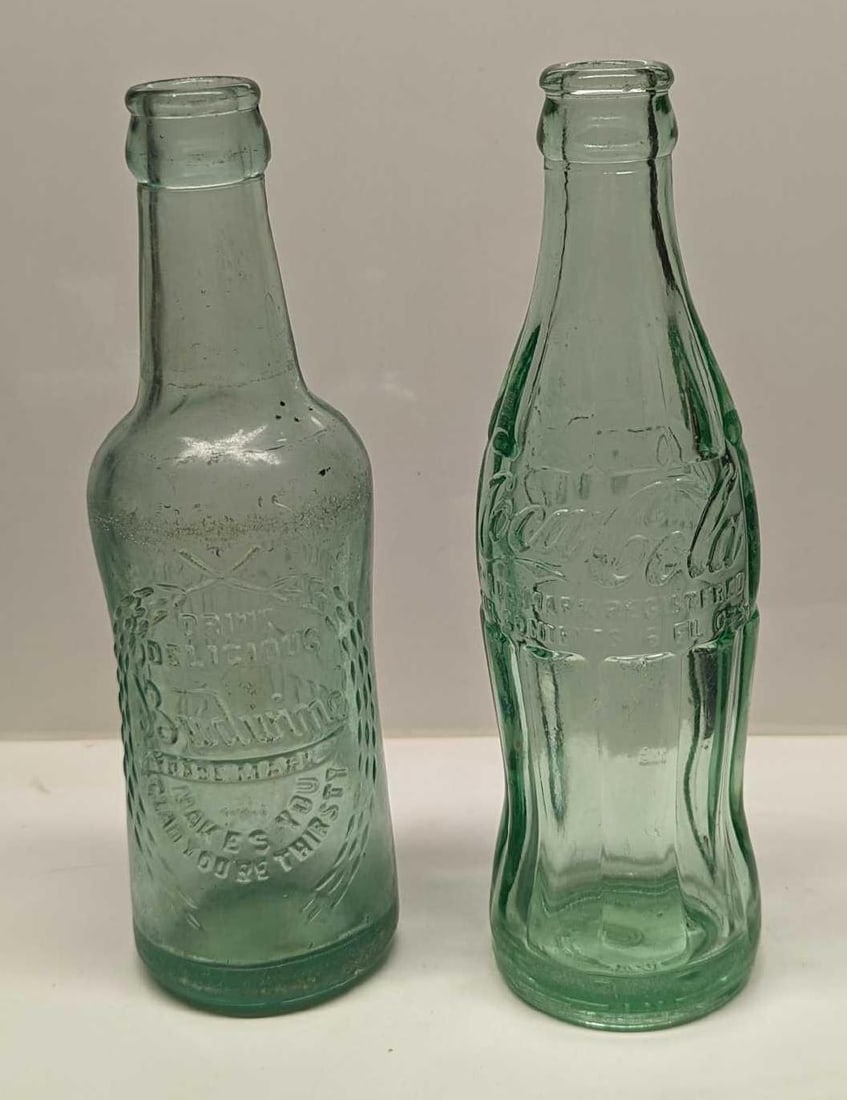 Vintage Glass Coca-Cola And Budwine Glass Bottles (1 of 7)