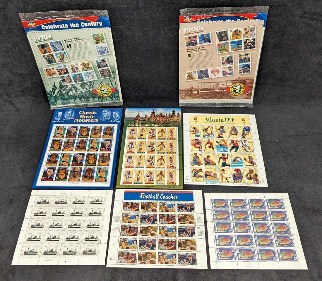 8 Sheets Of US 32 Cent US Stamps Monsters New Year (1 of 10)