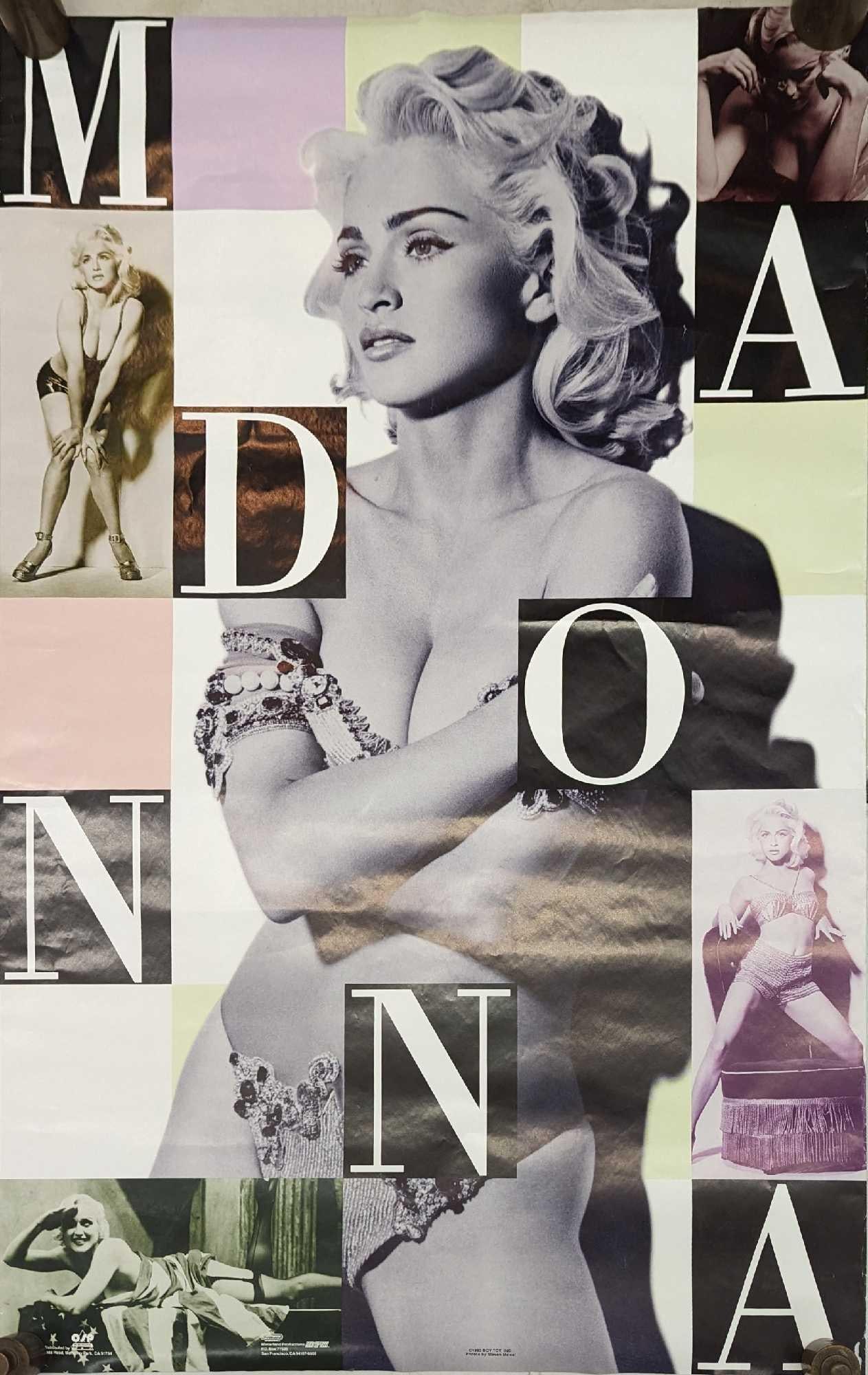 Steve Meisel 1992 Madonna Sreven Meisel Display Poster: Steve Meisel 1992 Madonna Steven Meisel Display Poster. This poster is 23" x 35". The poster has some creases and the bottom right corner is ripped. Please see the images as they are part of t