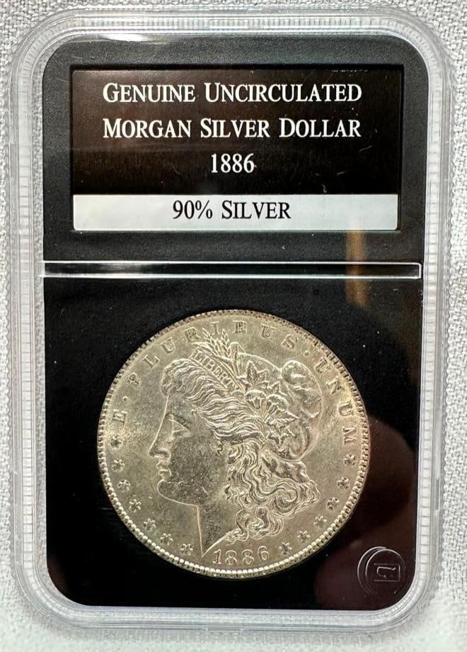 1886 P Morgan Silver Dollar Uncirculated (1 of 2)