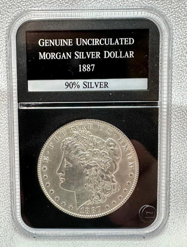 1887 P Morgan Silver Dollar Uncirculated (1 of 2)