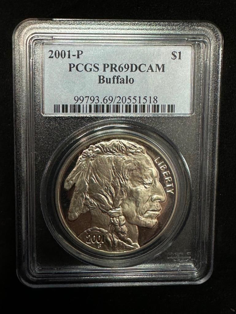 2001 P Buffalo $1 Silver Proof PCGS PR 69 (1 of 2)