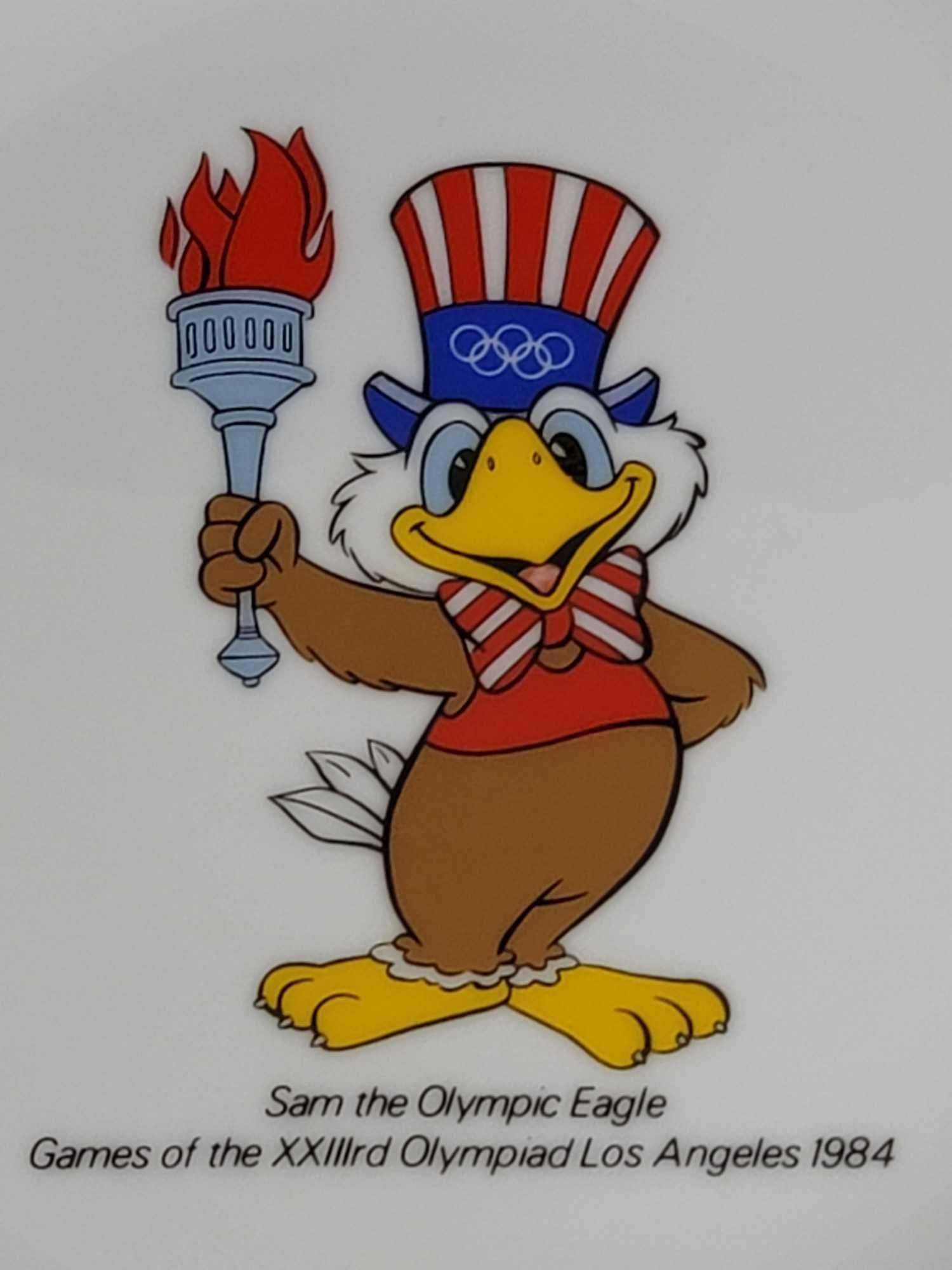 1984 Sam the Olympic Eagle Plate Los Angeles (1 of 7)