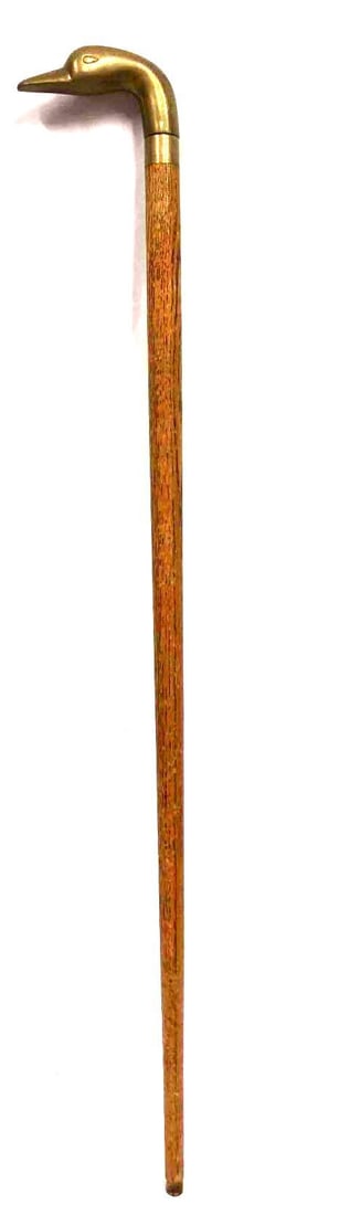 Wood & Brass Duck Cane (1 of 6)