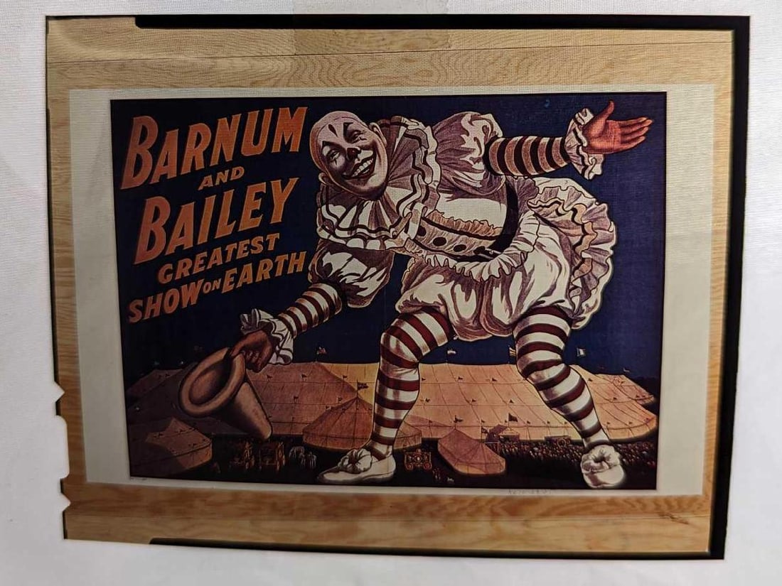 Kodak Transparent 4 X 5 Barnum & Bailey Clown Poster: Kodak Transparent 4 X 5 Barnum & Bailey Clown Poster. Here is a 4" x 5" Kodak Transparent of a vintage "Barnum's Greatest Show In The World" clown poster that can be made into 