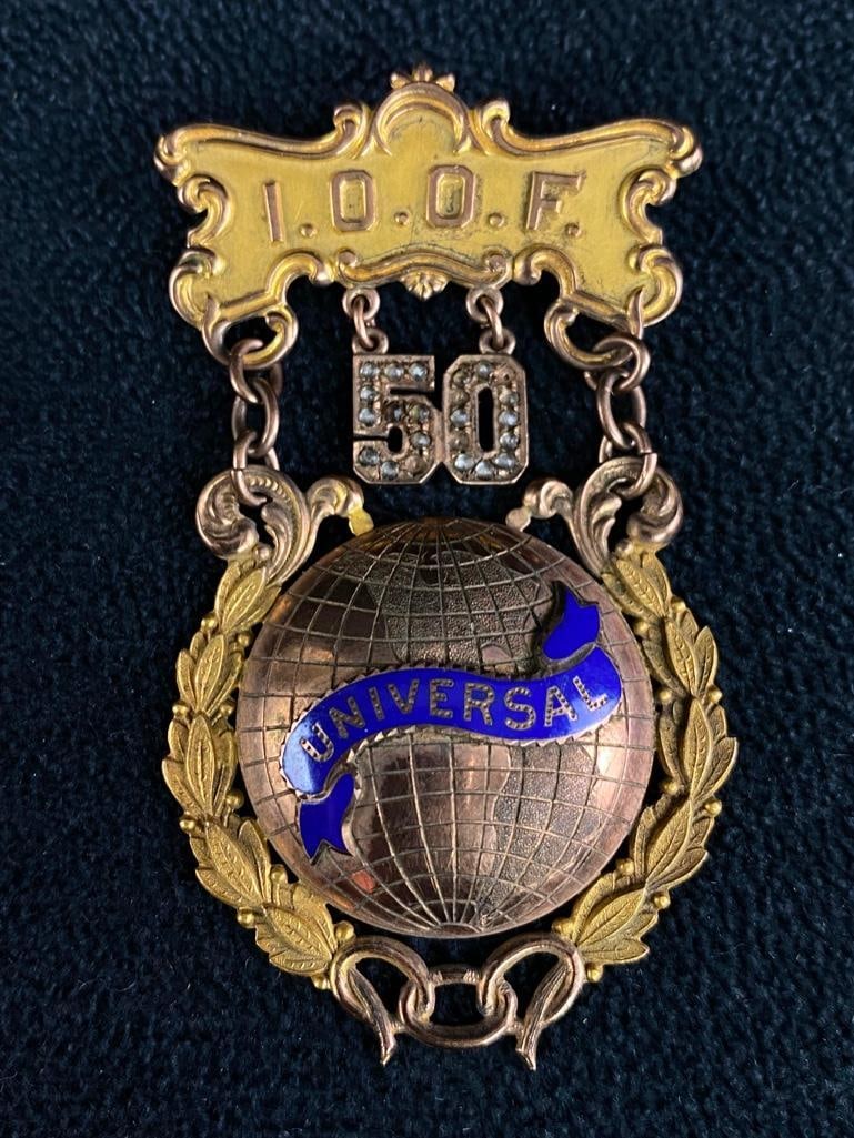 Odd Fellows 50 Year Medal, 1915 (1 of 3)