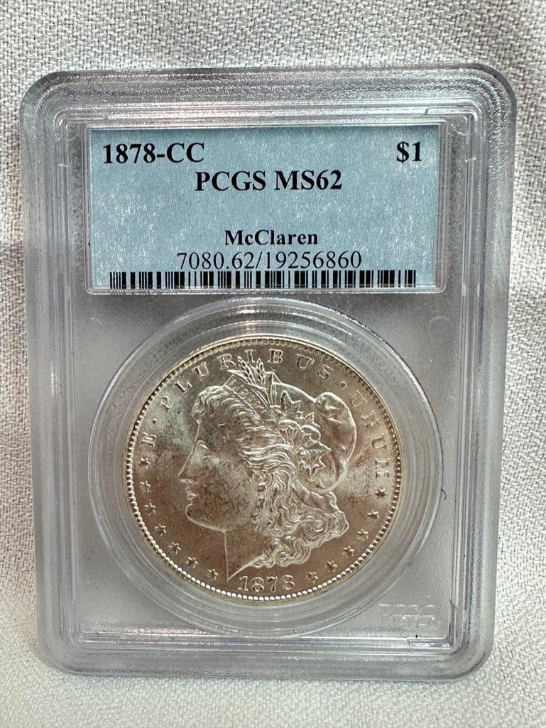 1878 Carson City Morgan Silver Dollar PCGS MS62 (1 of 2)