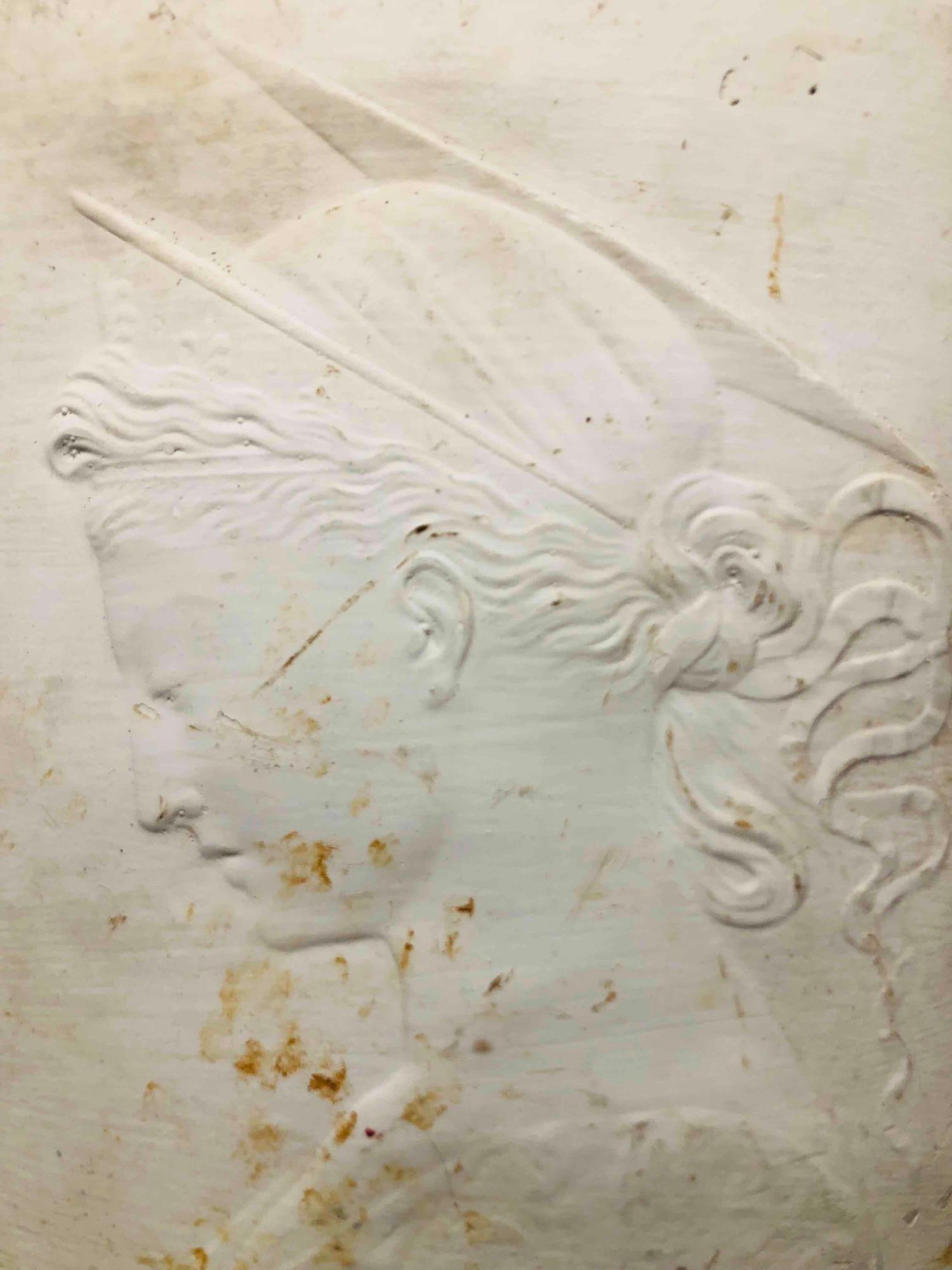 Greek Woman On Stone/Cement Wall Plaque (1 of 8)