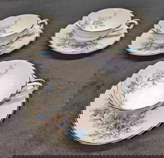 3 Vintage Noritake China 5682 Cups & Saucers B: 3 Vintage Noritake China 5682 Cups & Saucers B. This lot includes: (3) Cups. These are approx 5" x 4" x 2". (3) Saucers. These are approx 5 3/4" x 5 3/4" x 1/4".