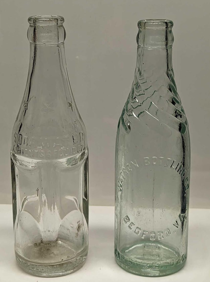 Vintage Coca Cola Soda Water & Watson Bottling Company Glass Bottles: Vintage Coca Cola Soda Water & Watson Bottling Company Glass Bottles. This lot includes: (1) Vintage Watson Bottling Company Glass Bottle. This was from Bedford, VA. The bottle is approx 2 1/2