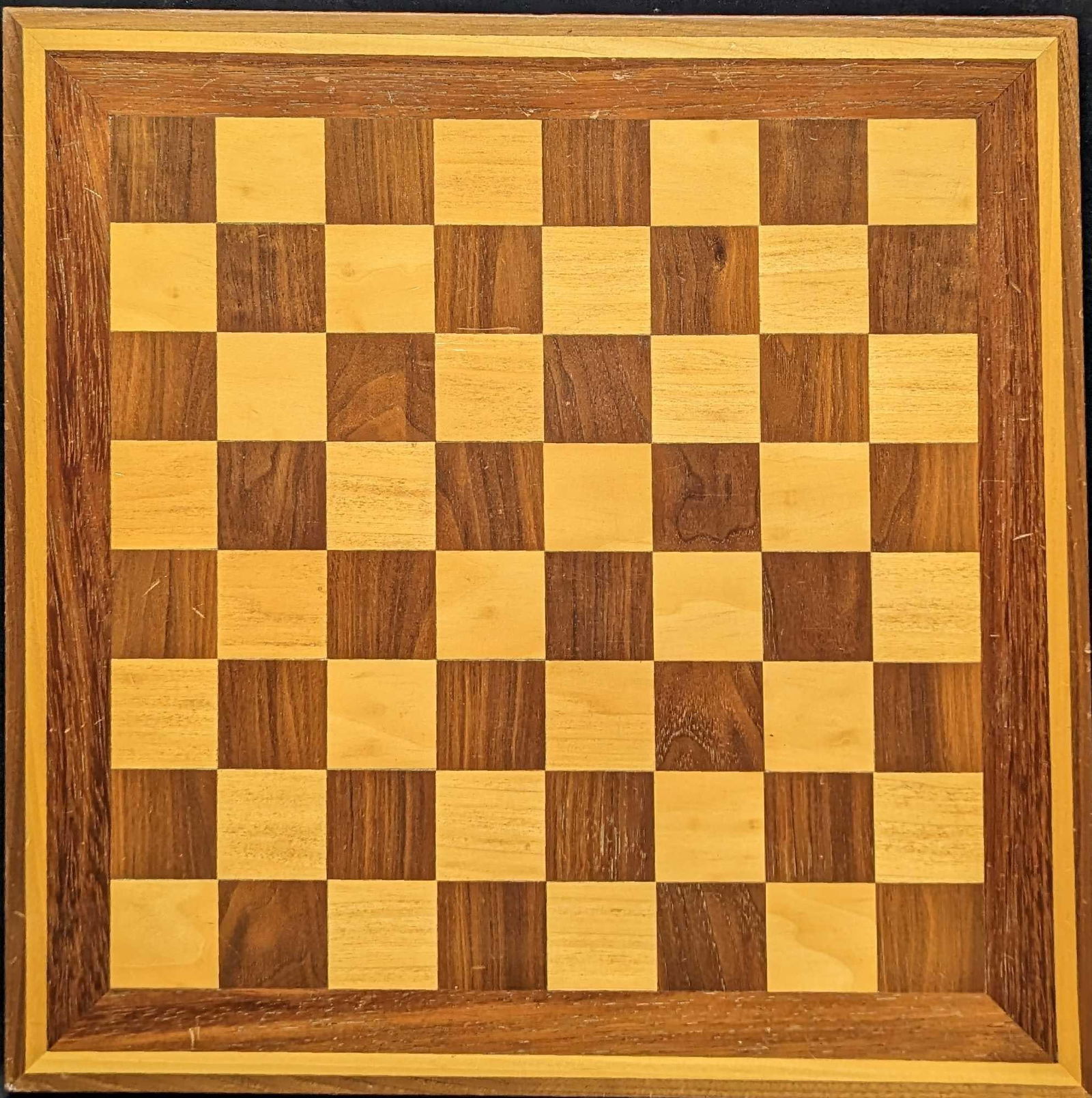Vintage Wood Inlaid Chess Board (1 of 5)