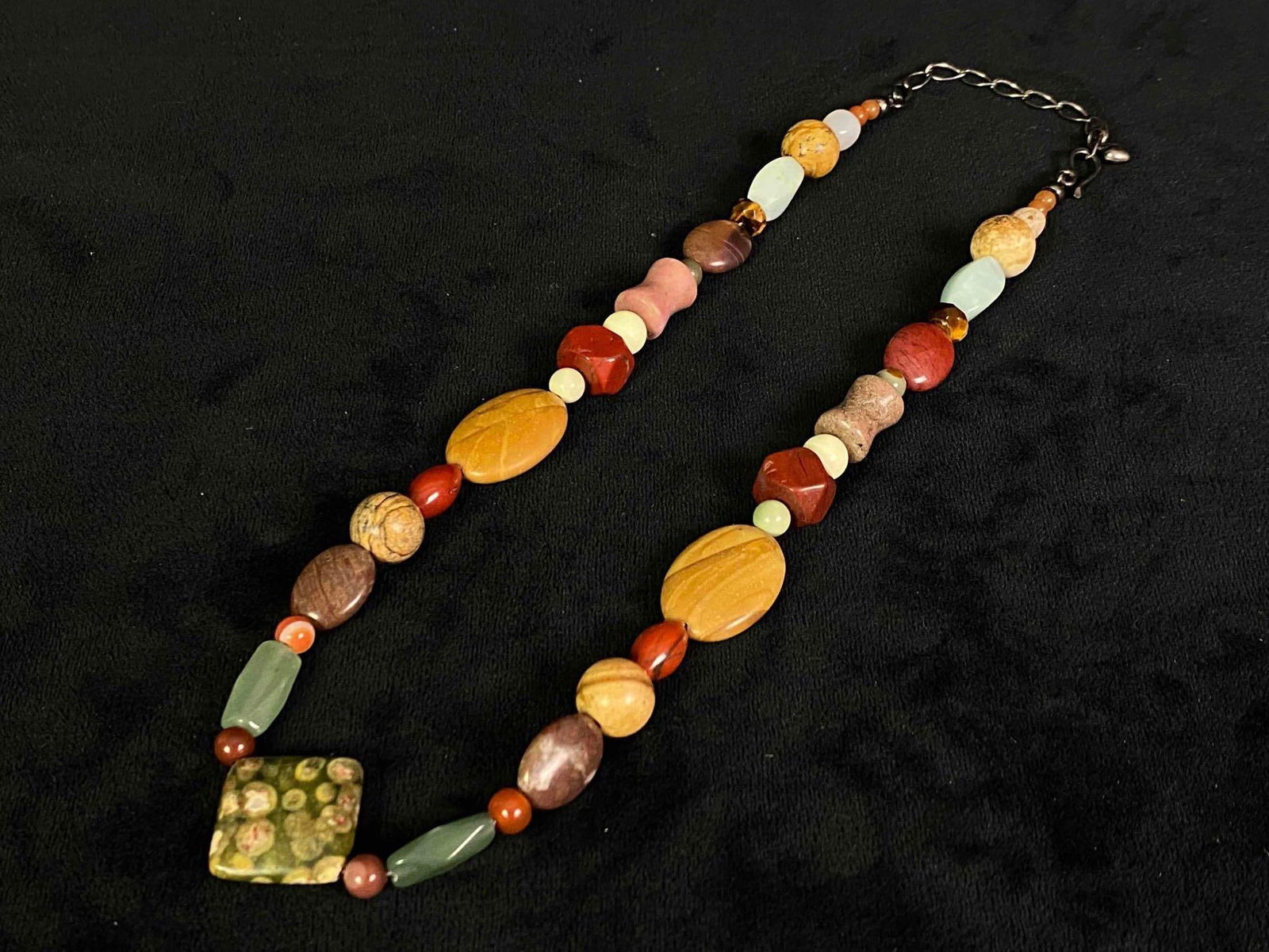 Designer Jay King Mine Finds Natural Rhyolite Beaded Necklace (1 of 6)
