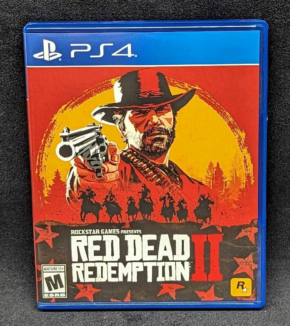 PS4 Red Dead Redemption II With Map: PS4 Red Dead Redemption II With Map. This was released by Rockstar Games in 2018. Comes with the original case which is approx 5 1/4" x 1/2" x 6 3/4" and it weighs 0.28lb. The game was tes