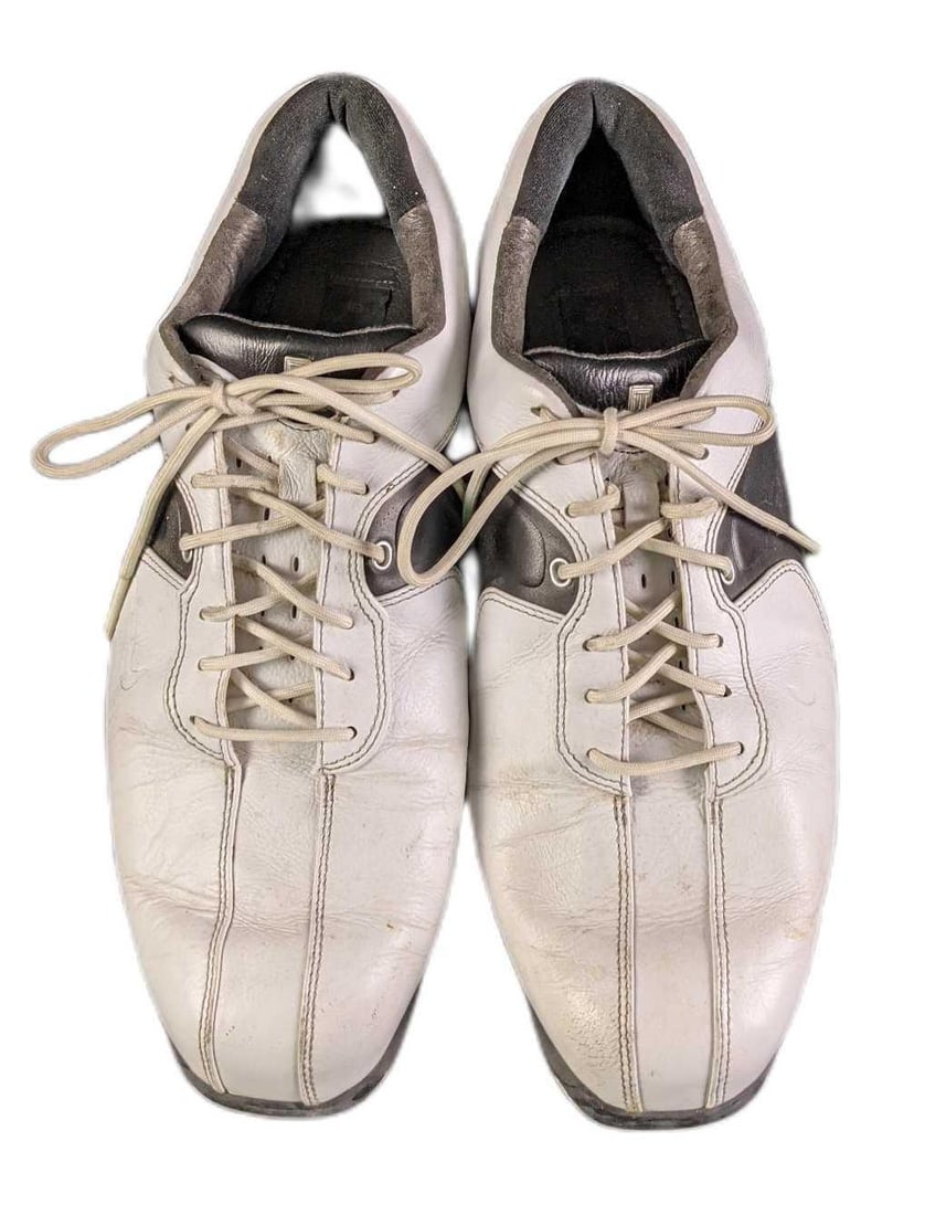 Nike Tiger Woods Golf Shoes White/Black Youth 3Y (1 of 9)