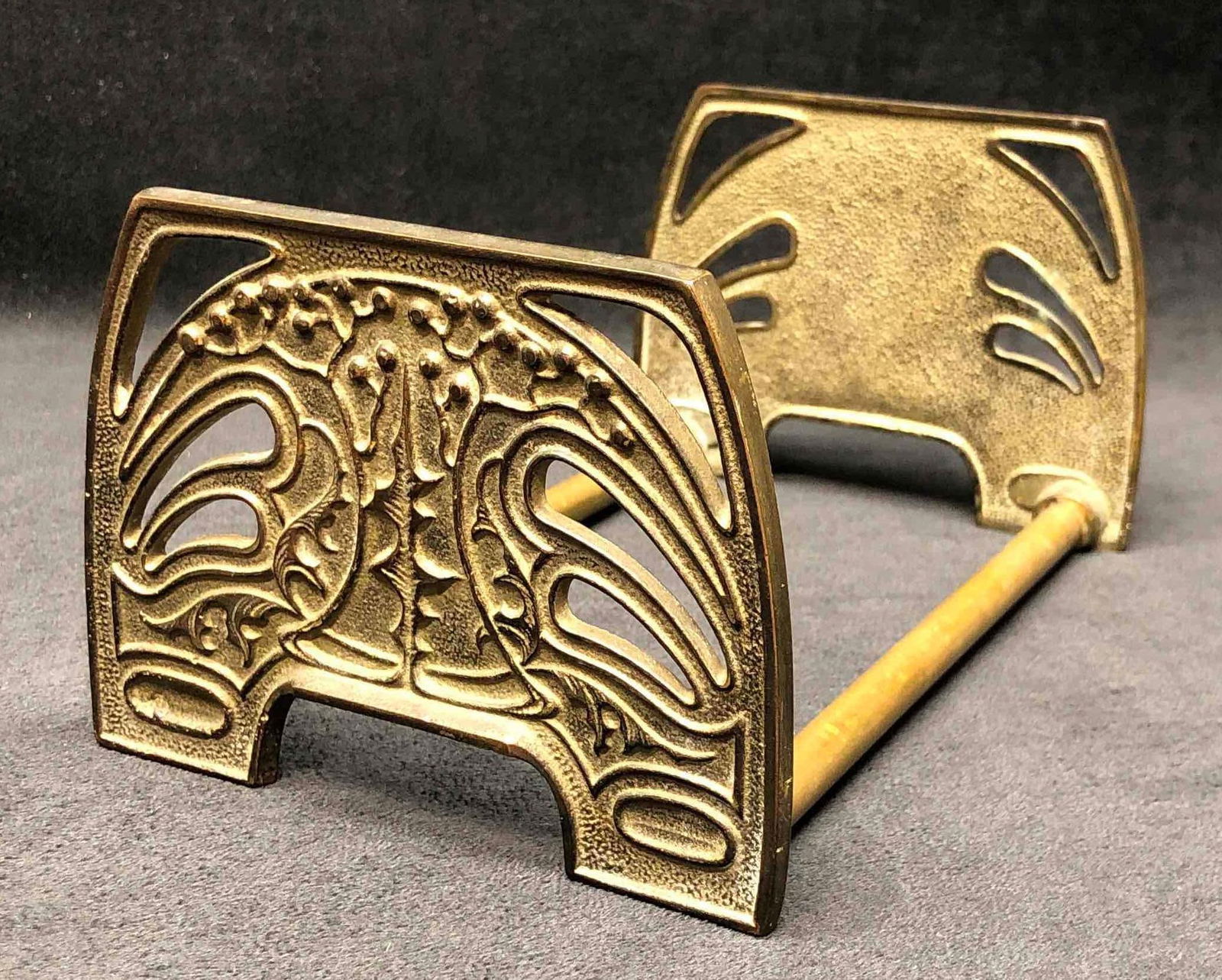 Vintage Art Nouveau Brass Expandable Book Holder (1 of 6)