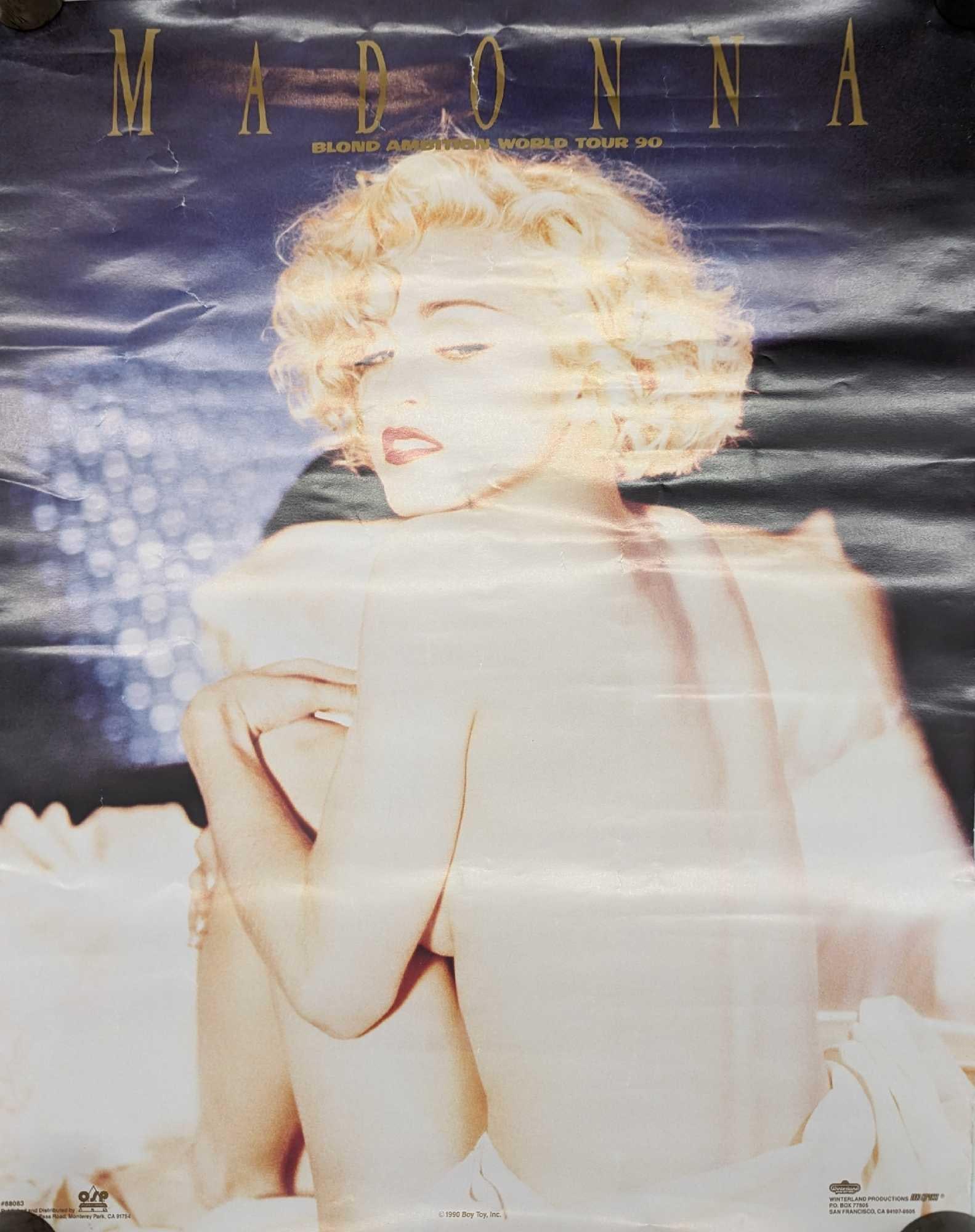 Madonna Vogue 1990 Official Boy Toy Poster