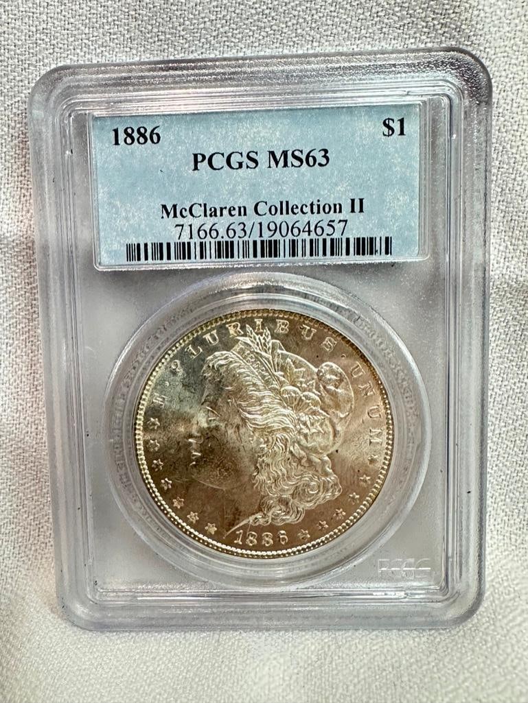 1886 P Morgan Silver Dollar PCGS MS63 (1 of 2)