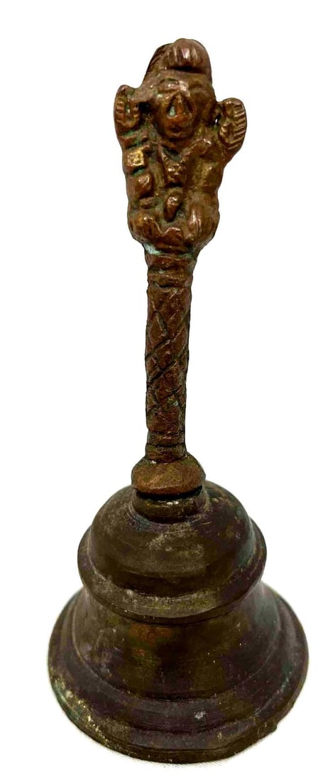 Vintage Brass Buddha Like Figurine Bell (1 of 10)