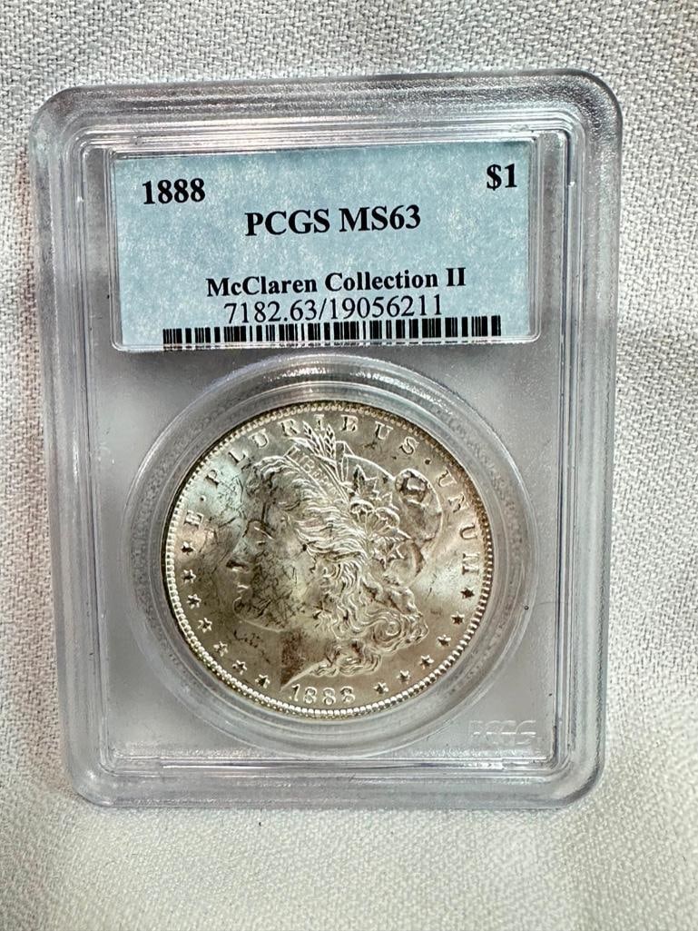 1888 P Morgan Silver Dollar PCGS MS63 (1 of 2)