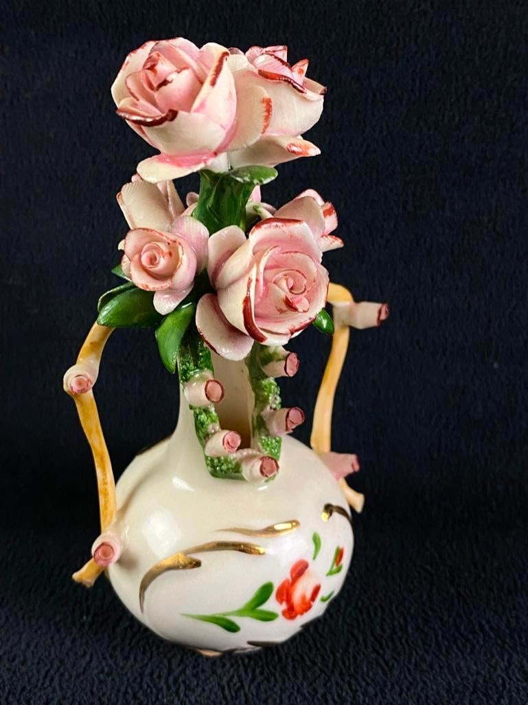 Capodimonte Mini Rose Vase Toothpick Holder (1 of 6)